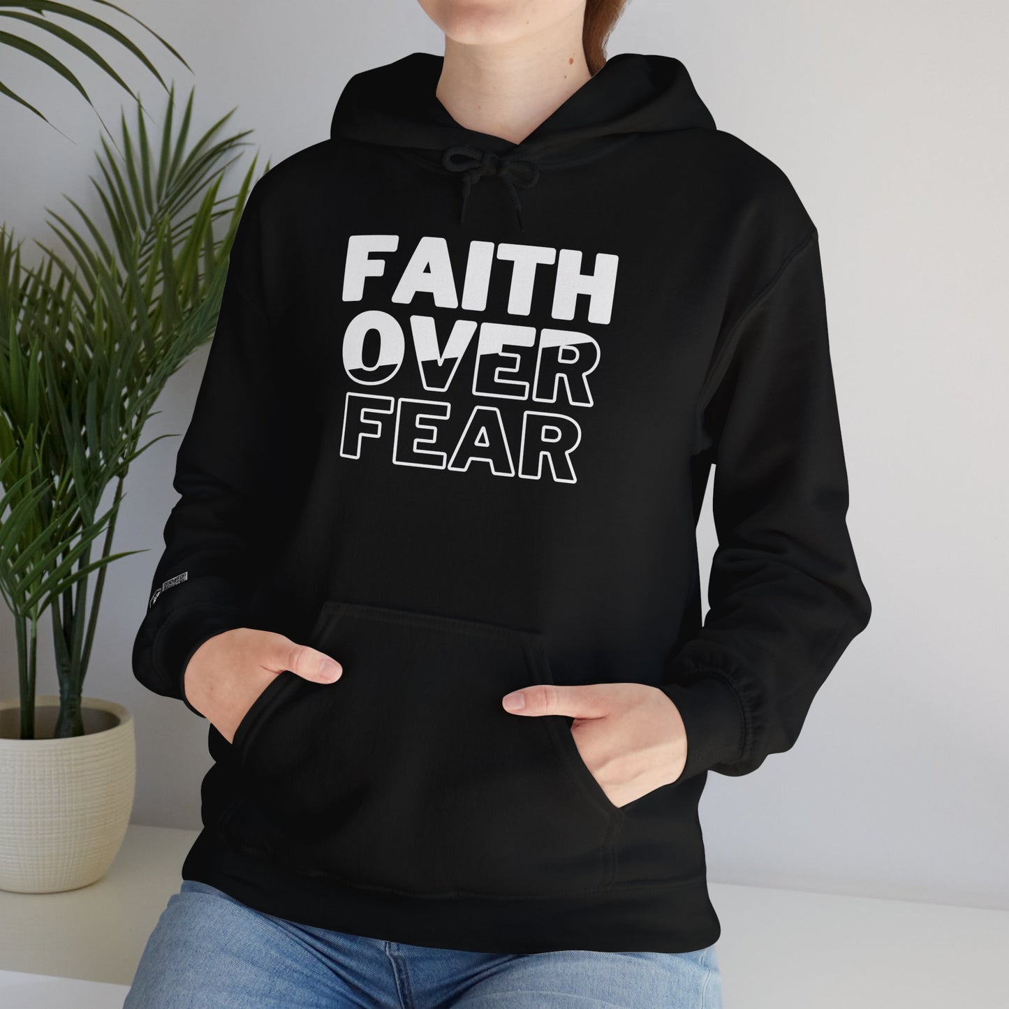 Unisex Heavy Blend™ Hooded Sweatshirt - "Faith Over Fear" Inspirational Hoodie