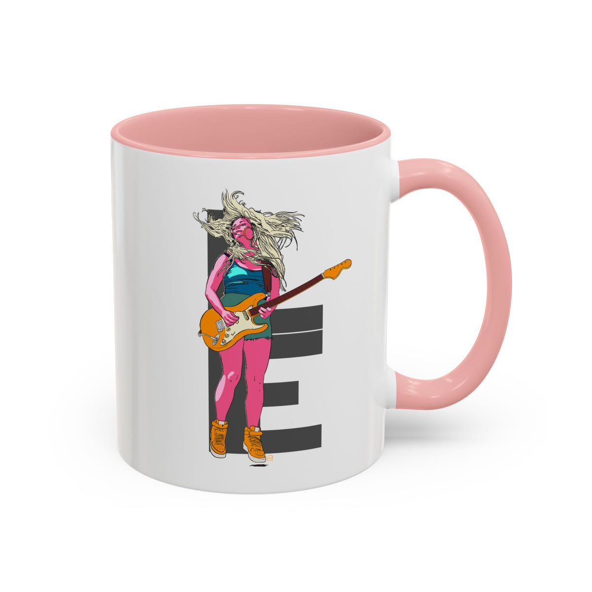 Coffee Mug — Colorful Guitarist Rock Music Accent Mug (11oz & 15oz)