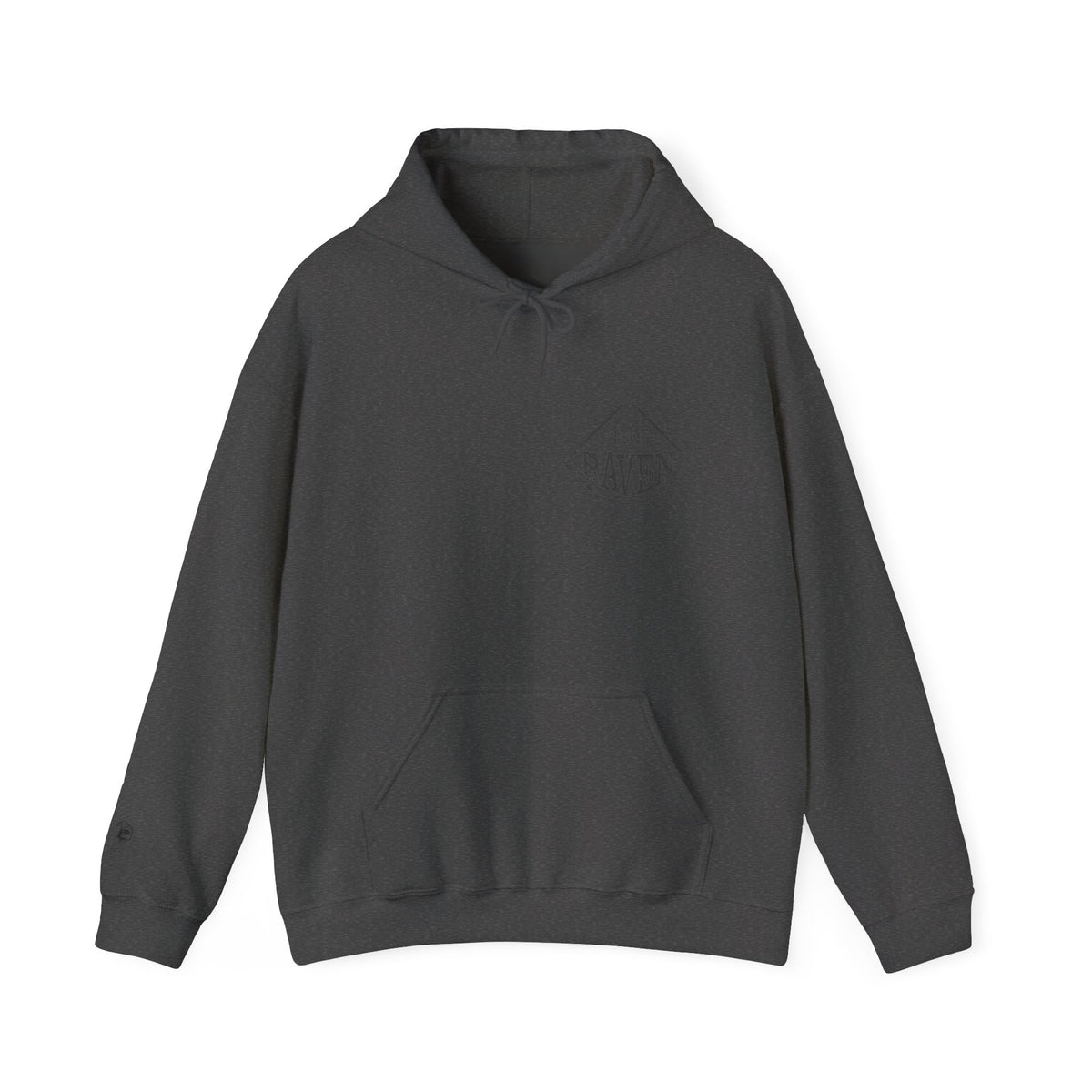 The Raven Unisex Heavy Blend Hoodie - Black Bird Design, Cozy & Stylish