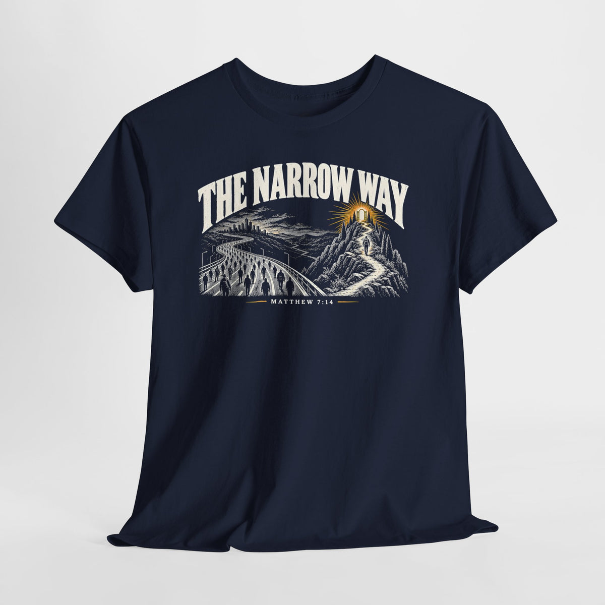The Narrow Way Matthew 7:14 T-shirt – Donkey Talk graphic tee