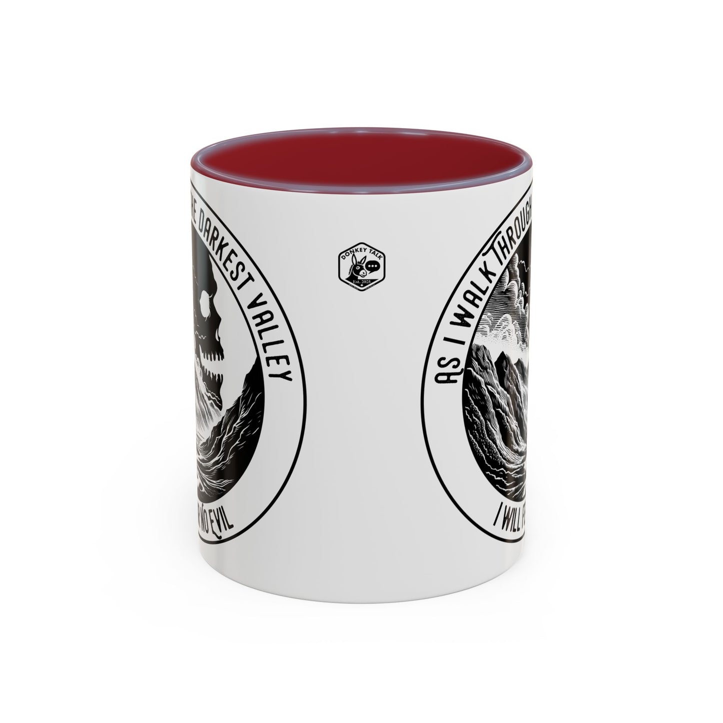 Skull Valley Coffee Mug — “As I Walk Through the Darkest Valley I Will Fear No Evil” 11/15oz