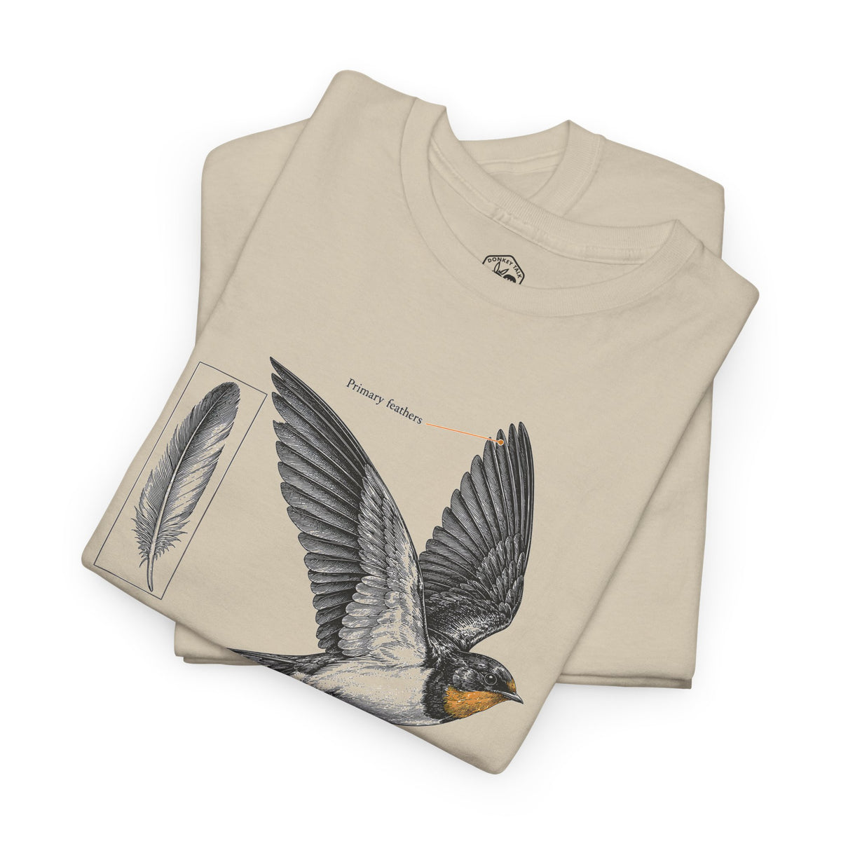 Ask the Beasts Swallow Engraving T-shirt – Donkey Talk graphic tee