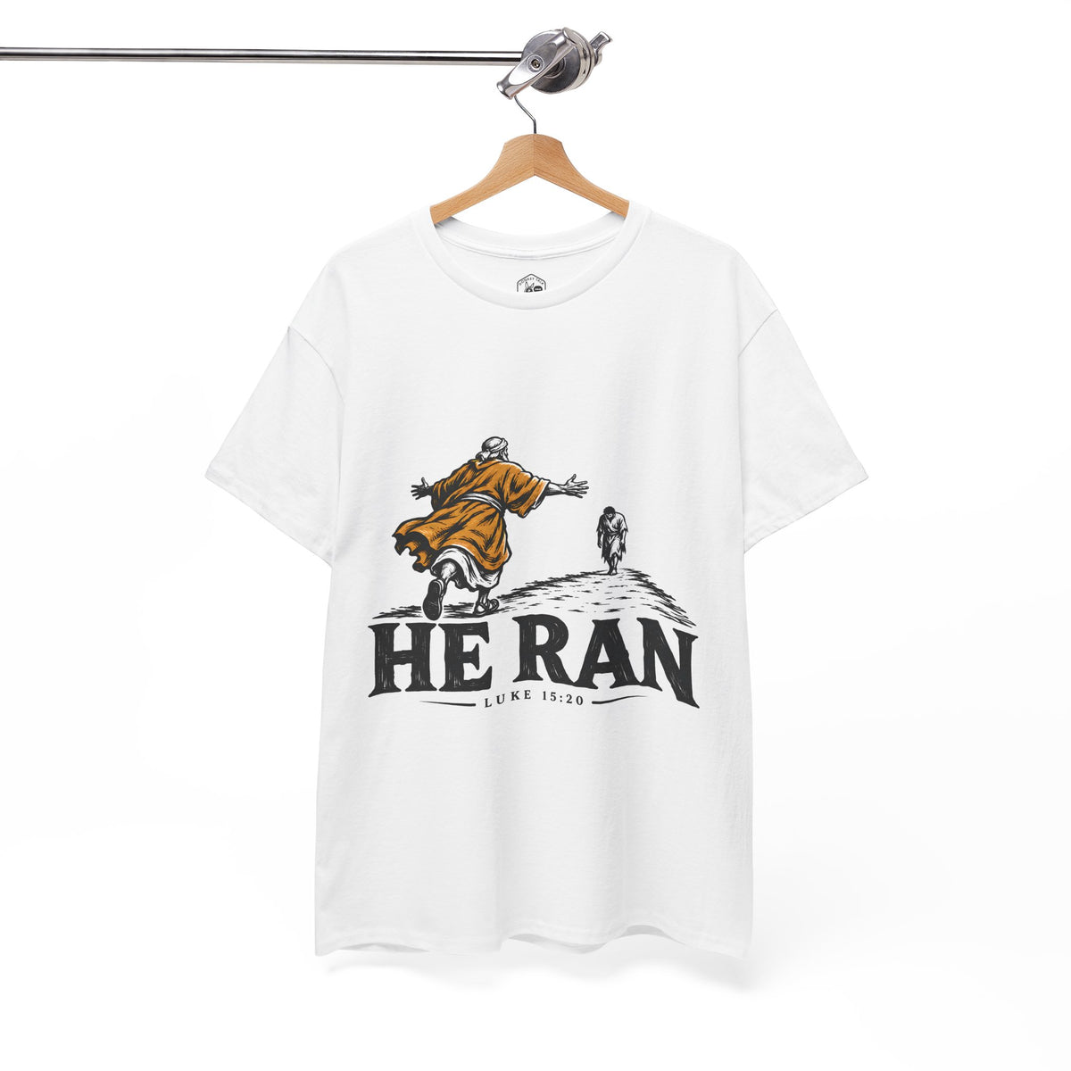 He Ran T-Shirt | Luke 15:20 Prodigal Son Christian Graphic Tee