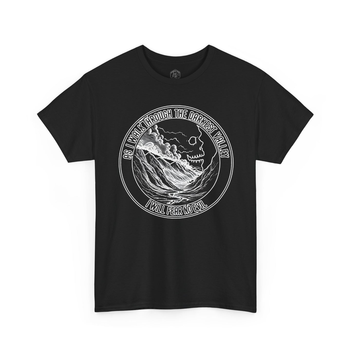 Fear No Evil Psalm 23 T-Shirt | Christian Graphic Tee, Front & Back Print