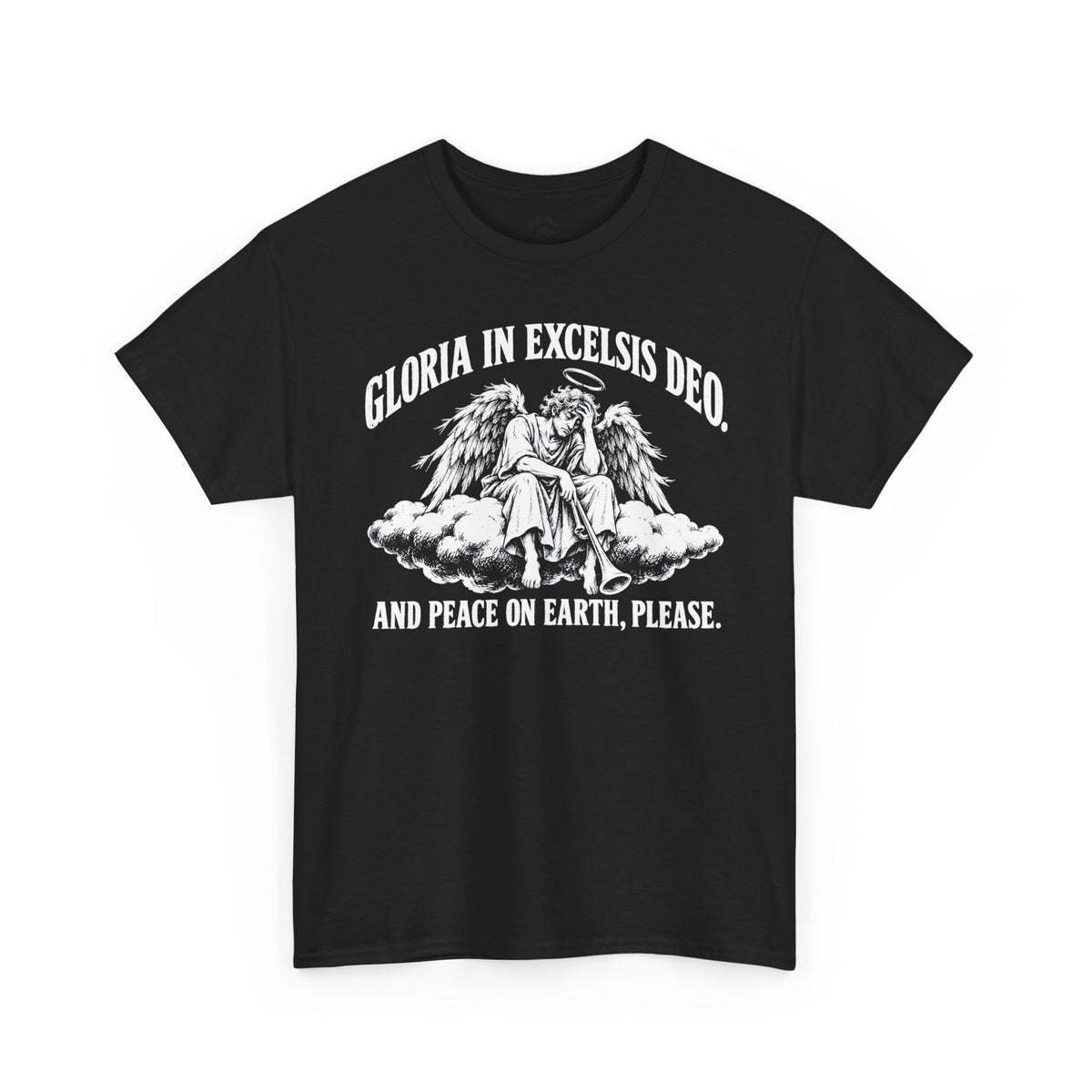 Gloria Peace on Earth Please T-shirt – Donkey Talk graphic tee