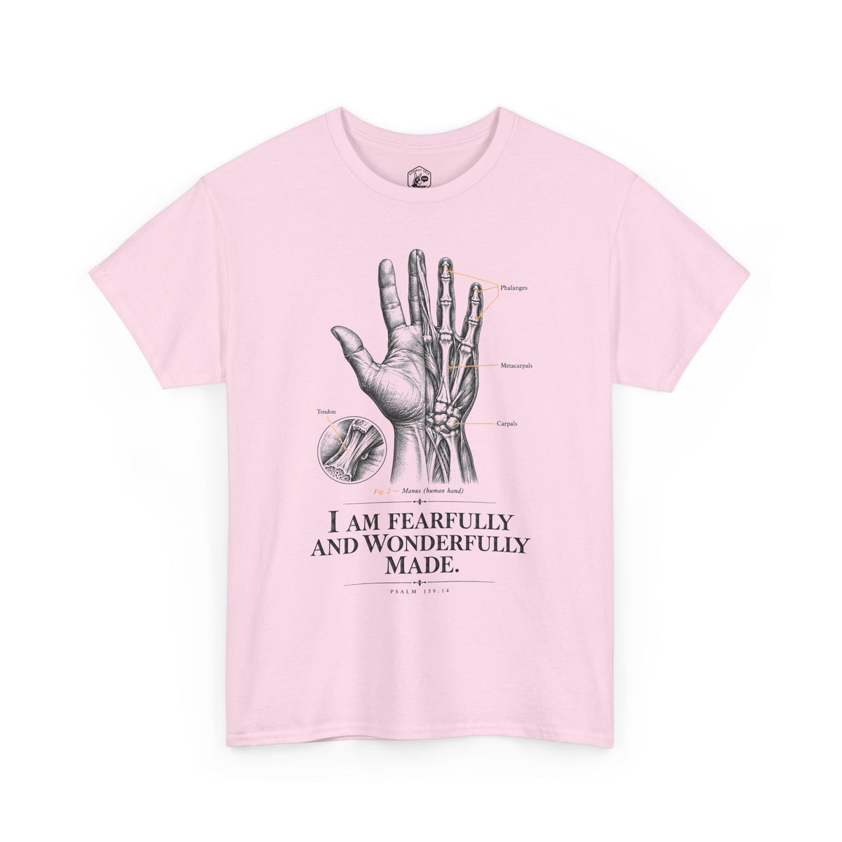 Fearfully and Wonderfully Made Engraving T-shirt – Donkey Talk graphic tee