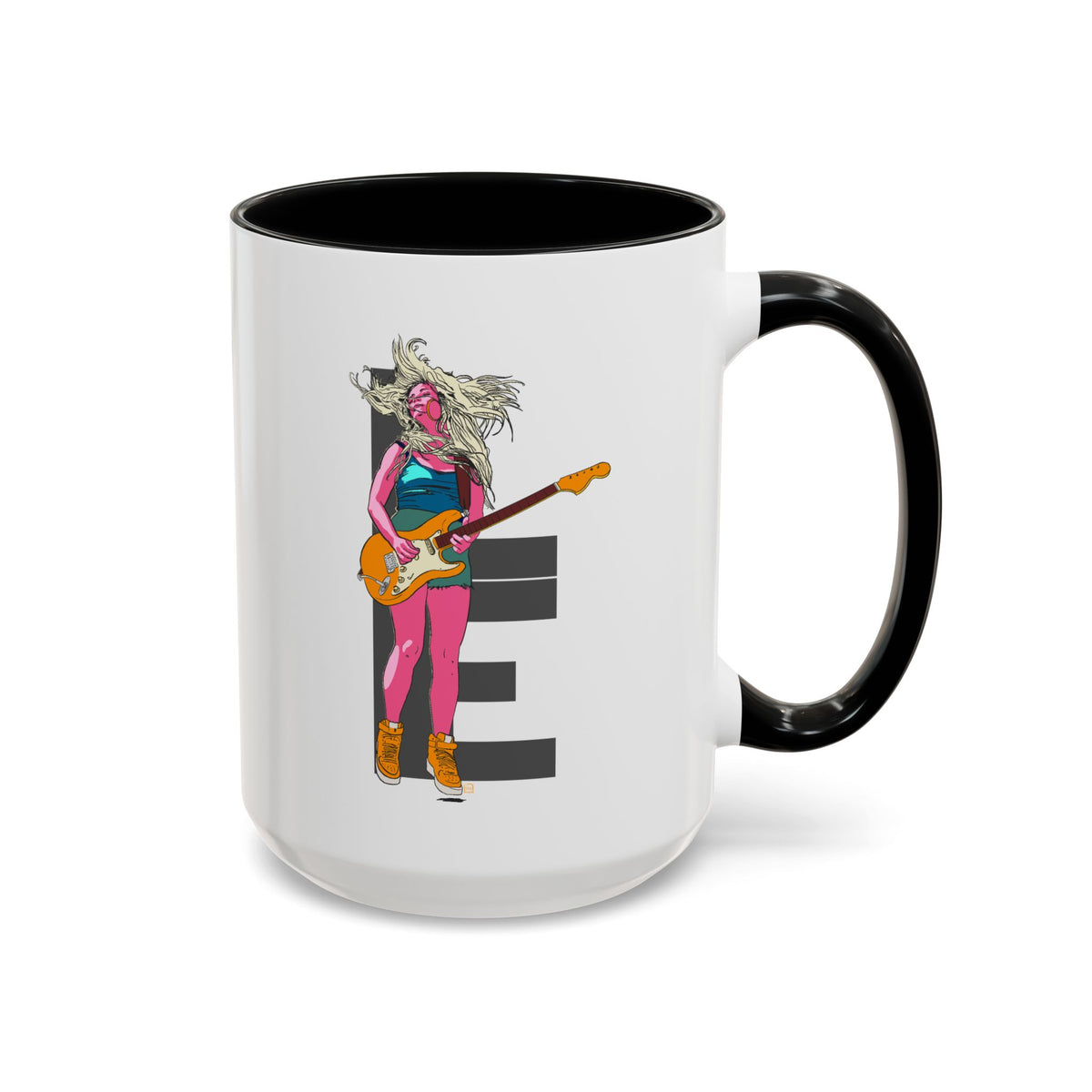 Coffee Mug — Colorful Guitarist Rock Music Accent Mug (11oz & 15oz)