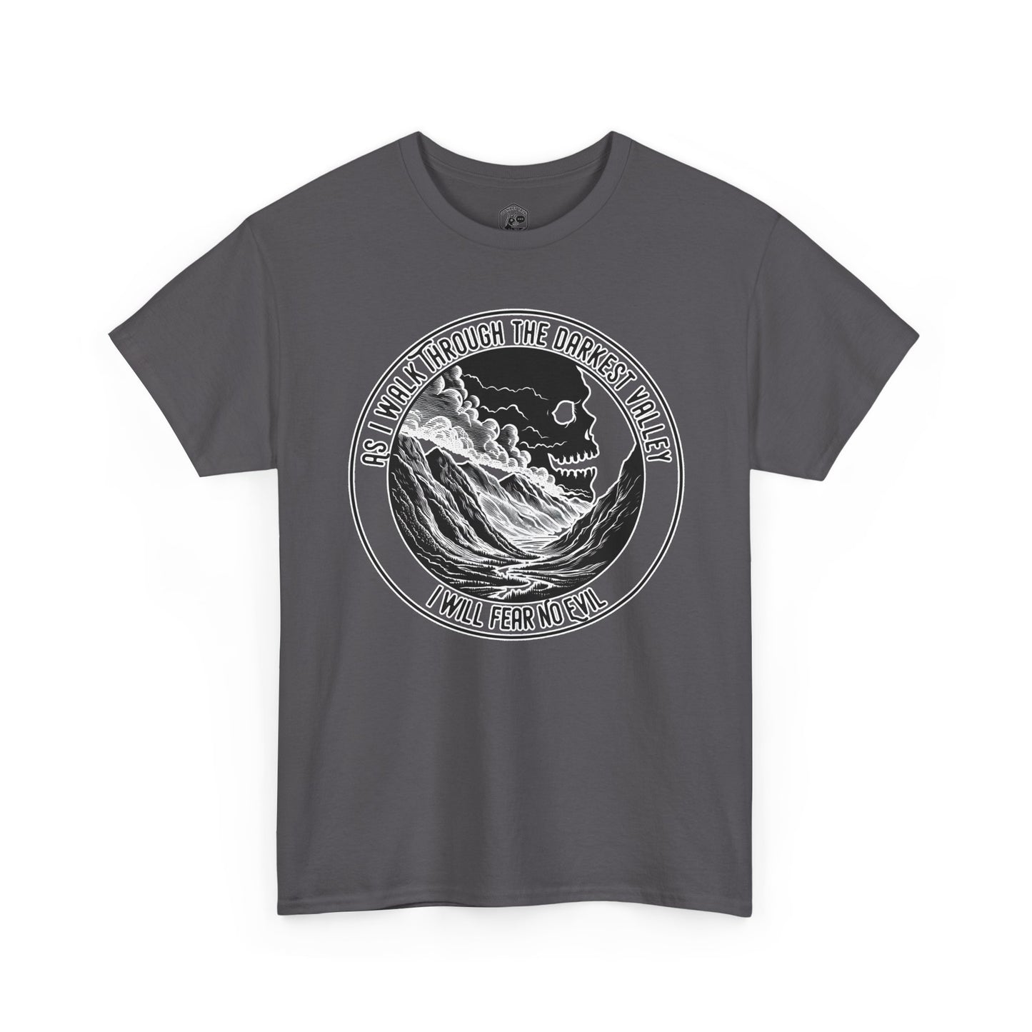 Fear No Evil Psalm 23 T-Shirt | Christian Graphic Tee, Front & Back Print