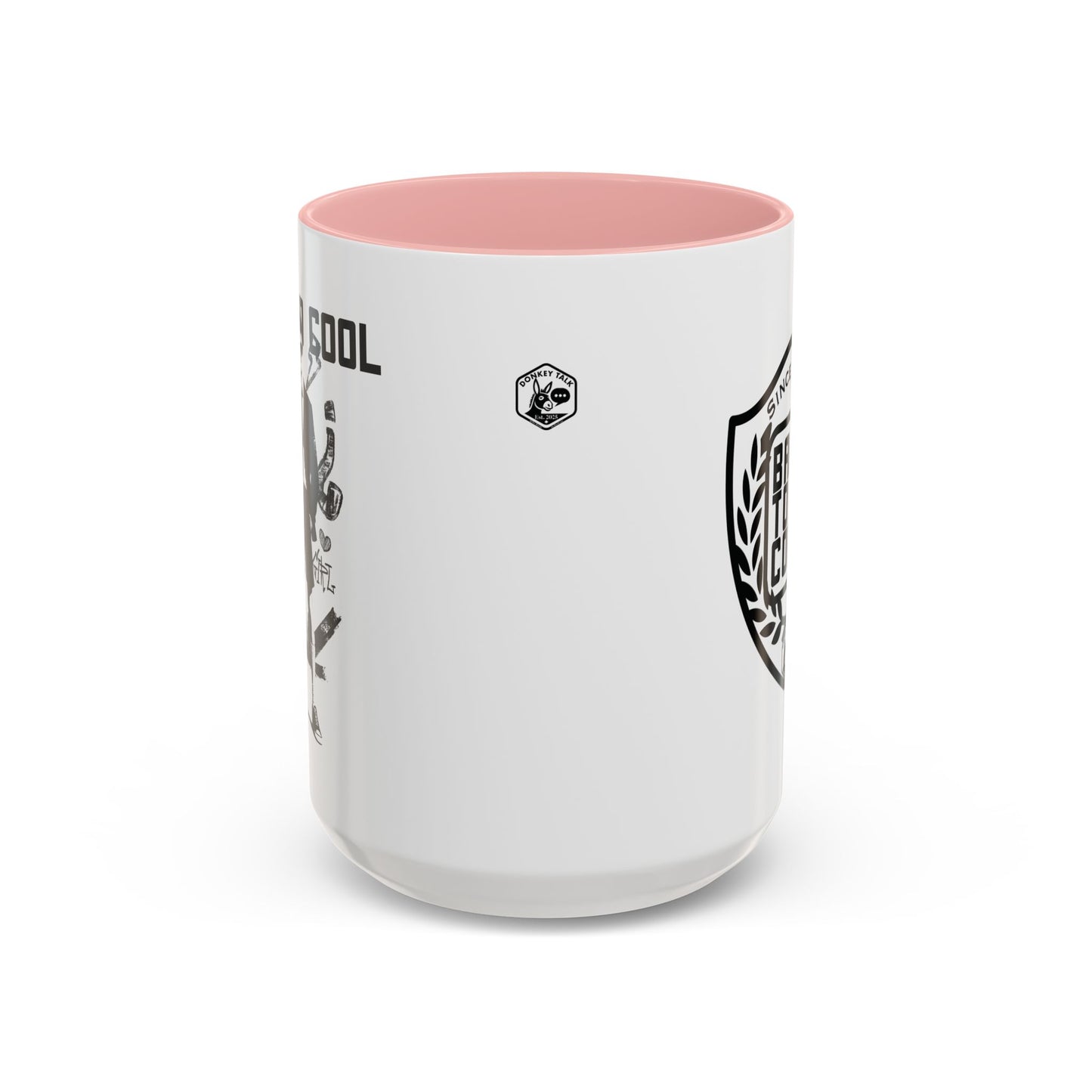 Back to Cool Shield Accent Coffee Mug — Retro Badge Coffee Cup (11/15oz)