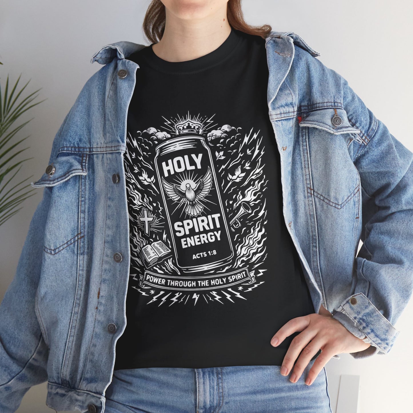 Holy Spirit Energy Acts 1:8 T‑Shirt  — Faith Graphic Tee