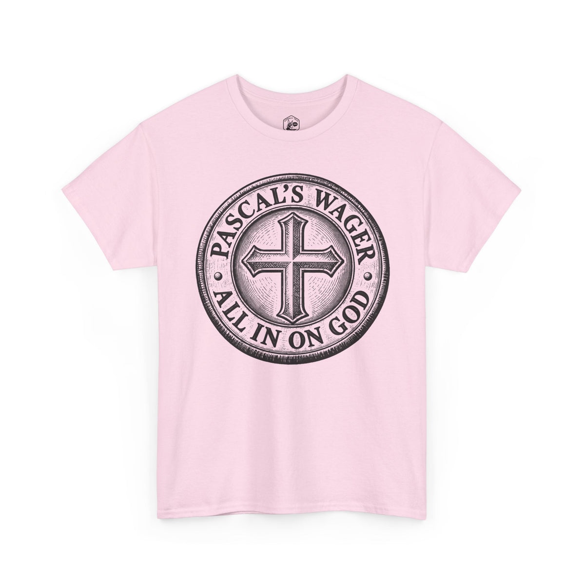 Pascal's Wager All In on God Coin T-shirt – Donkey Talk graphic tee