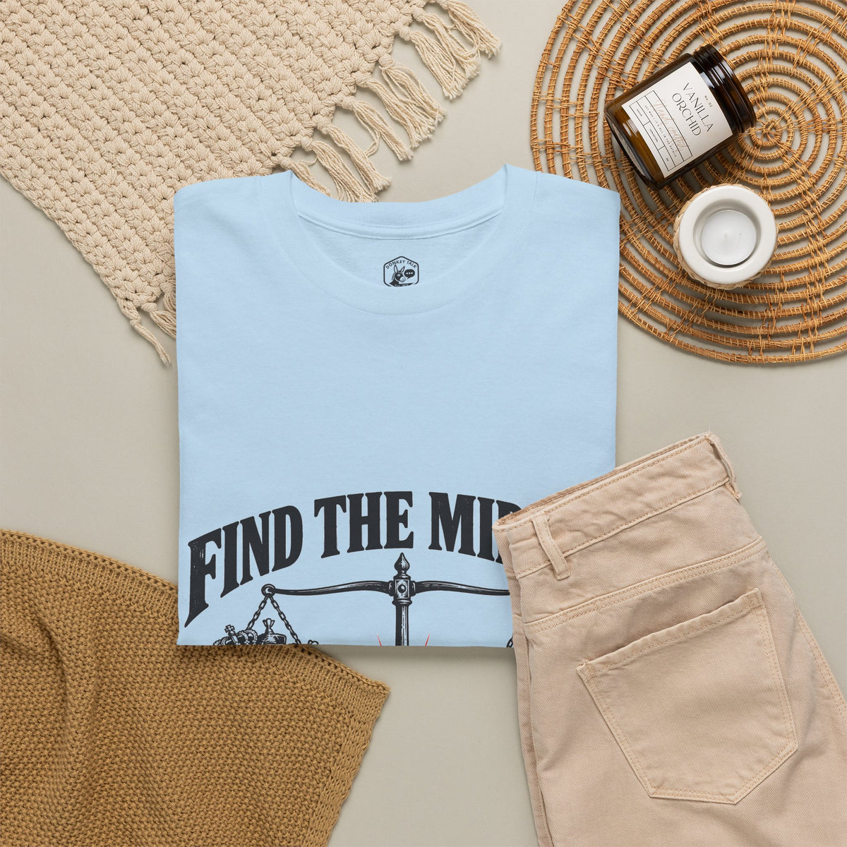 Find the Middle T-Shirt | Aristotle Golden Mean Philosophy Tee