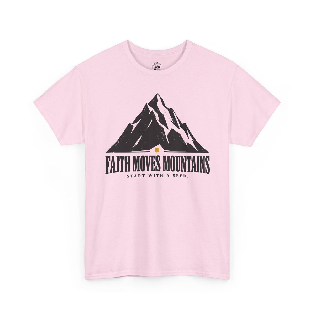Faith Moves Mountains Start With a Seed T-shirt – Donkey Talk graphic tee