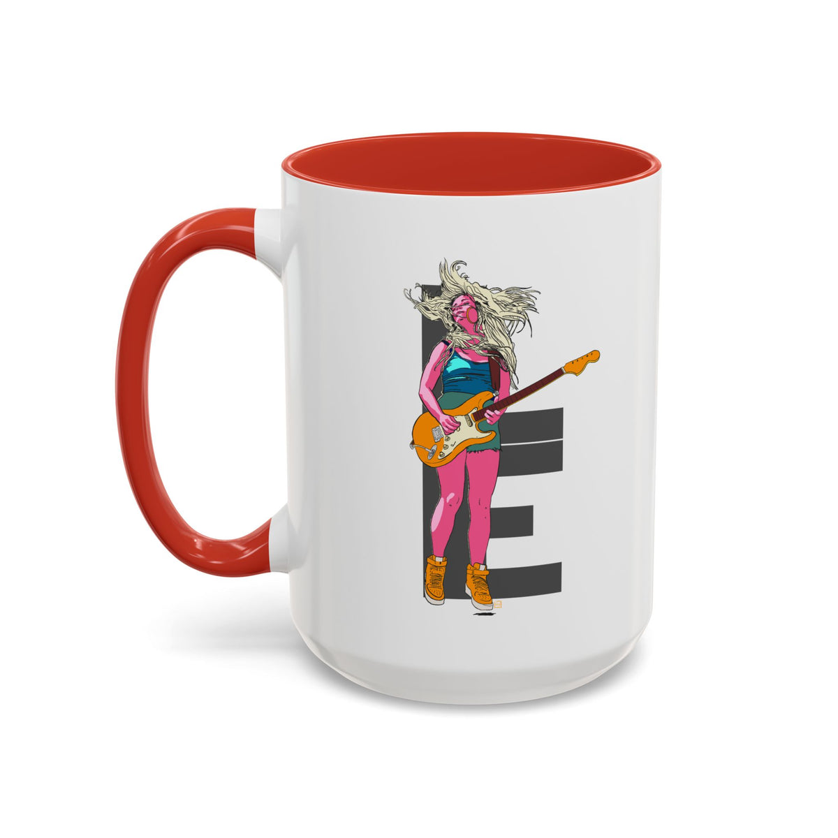 Coffee Mug — Colorful Guitarist Rock Music Accent Mug (11oz & 15oz)