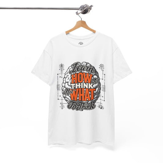 Camiseta motivacional "Aprende a pensar" | Camiseta gráfica