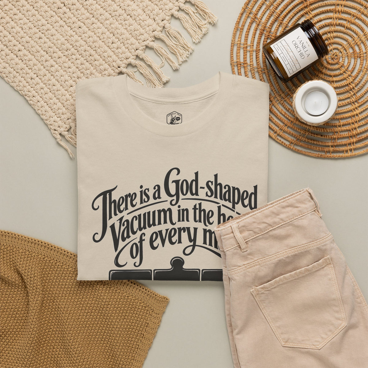 God-Shaped Vacuum Jigsaw T-shirt – Donkey Talk graphic tee