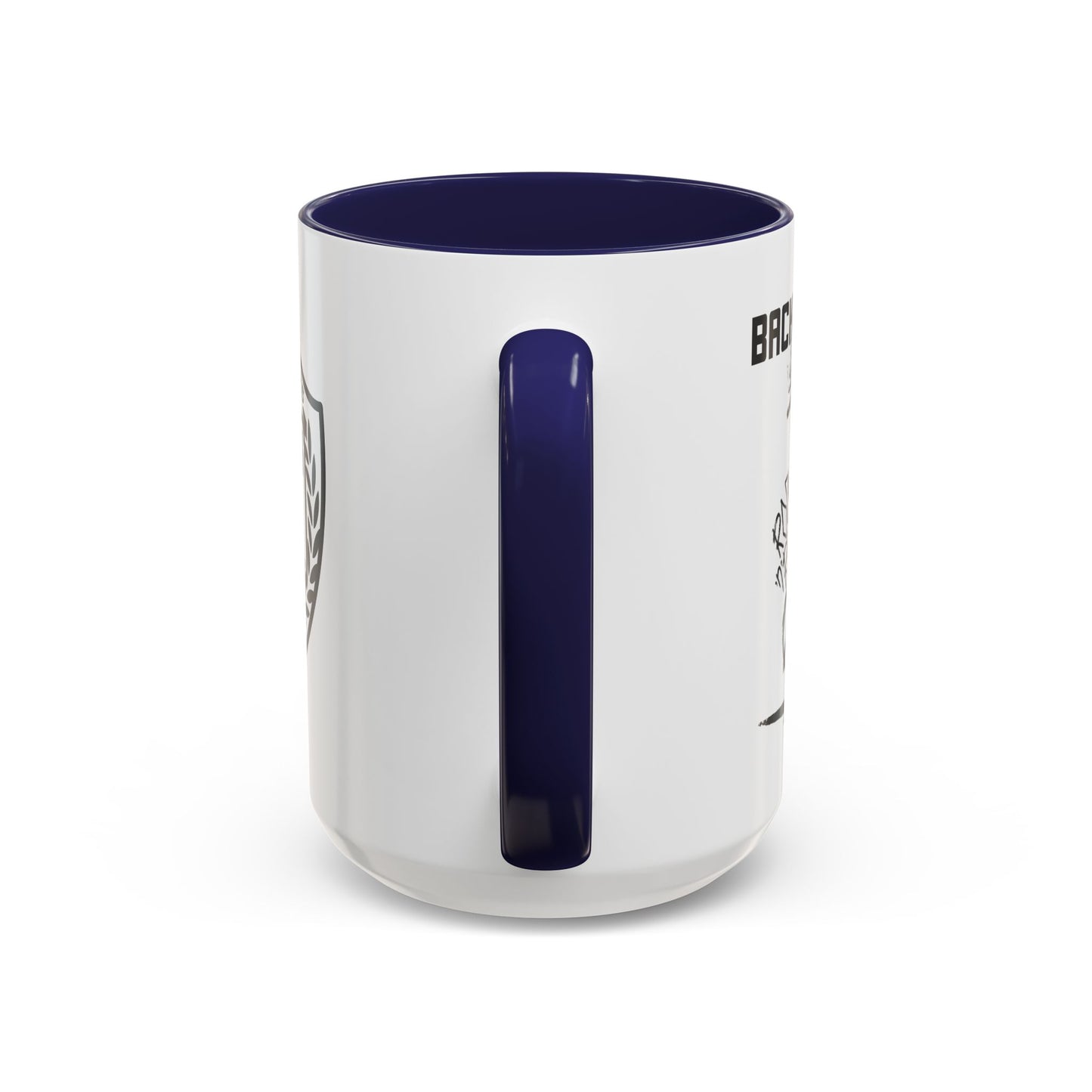 Back to Cool Shield Accent Coffee Mug — Retro Badge Coffee Cup (11/15oz)