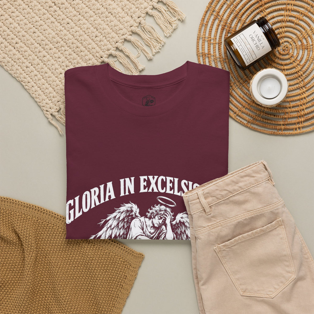 Gloria... Peace on Earth, Please T-Shirt | Luke 2:14 Funny Christmas Christian Tee