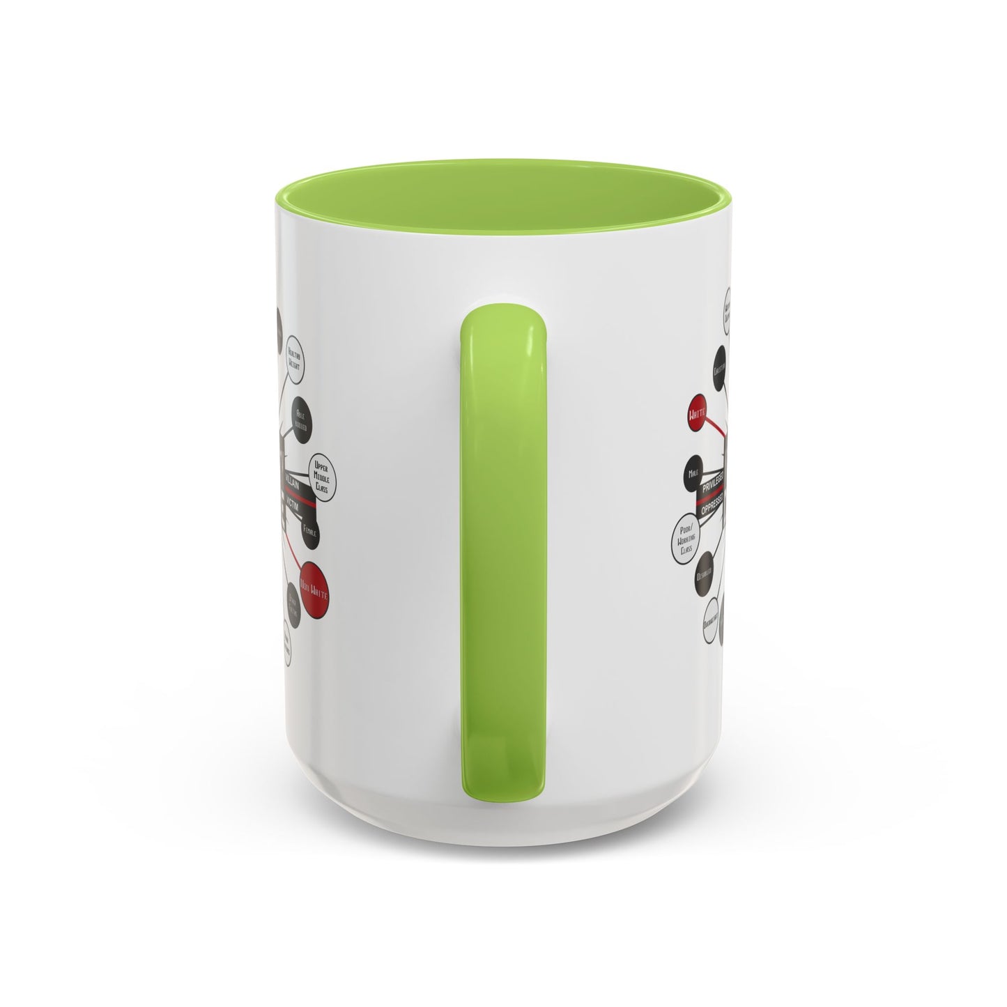 Intersectionality Divide Accent Coffee Mug — Social Justice Diagram Ceramic Mug (11/15oz)