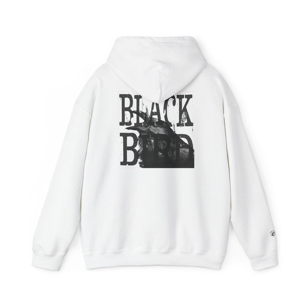 The Raven Unisex Heavy Blend Hoodie - Black Bird Design, Cozy & Stylish