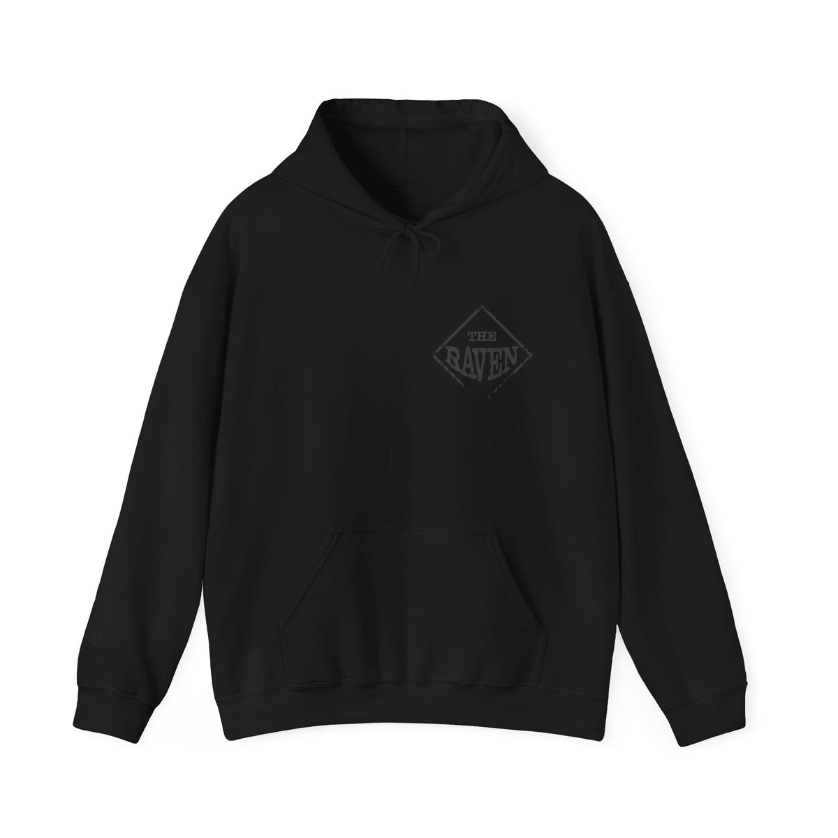 The Raven Unisex Heavy Blend Hoodie - Black Bird Design, Cozy & Stylish
