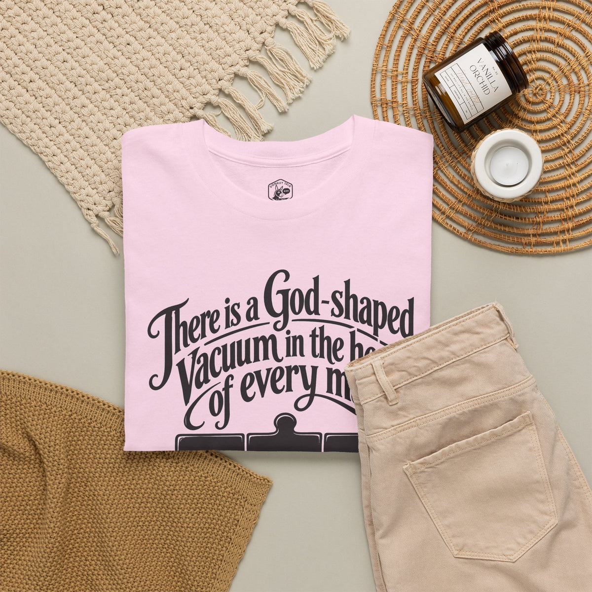 God-Shaped Vacuum Jigsaw T-shirt – Donkey Talk graphic tee