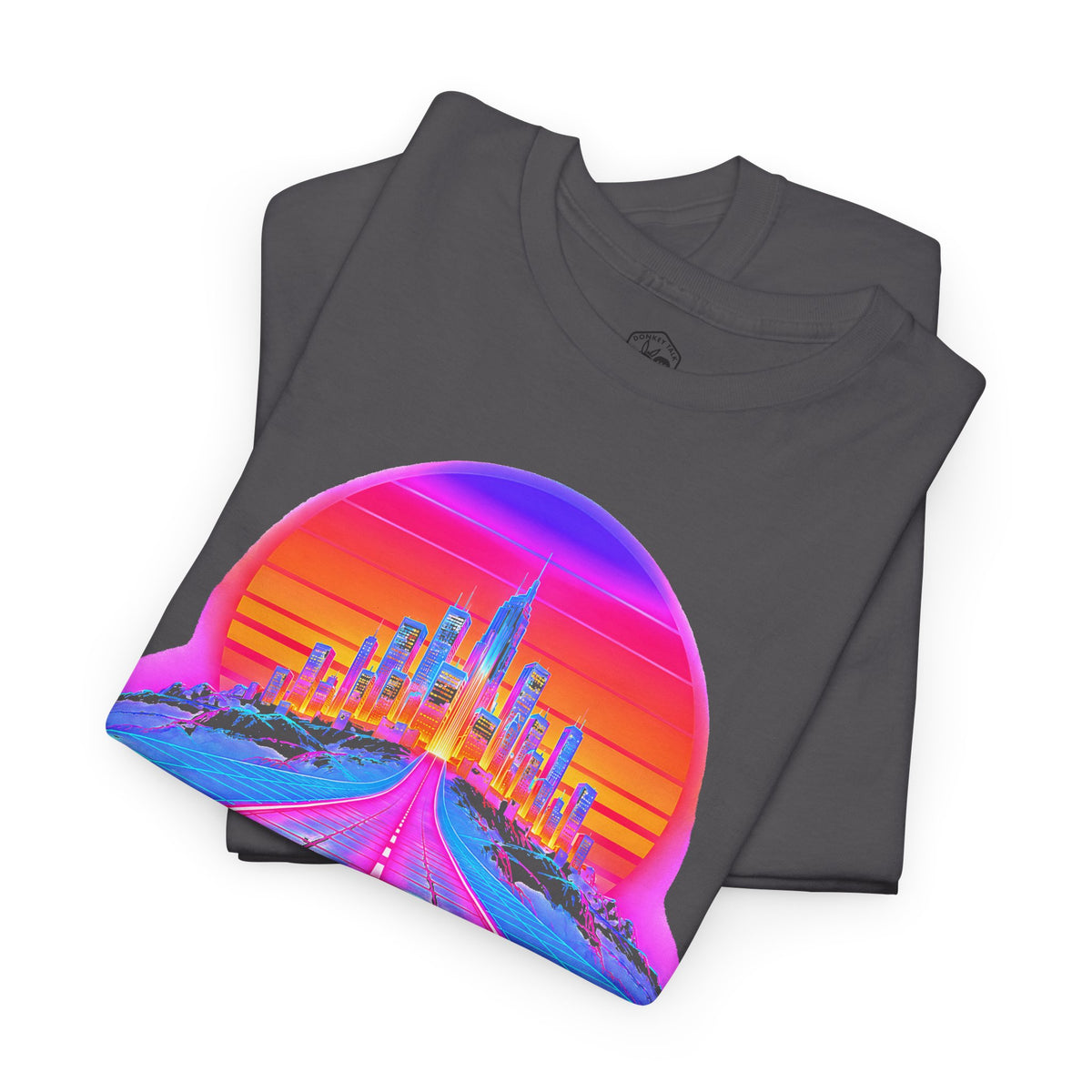 A City on a Hill Synthwave T-shirt – Donkey Talk graphic tee