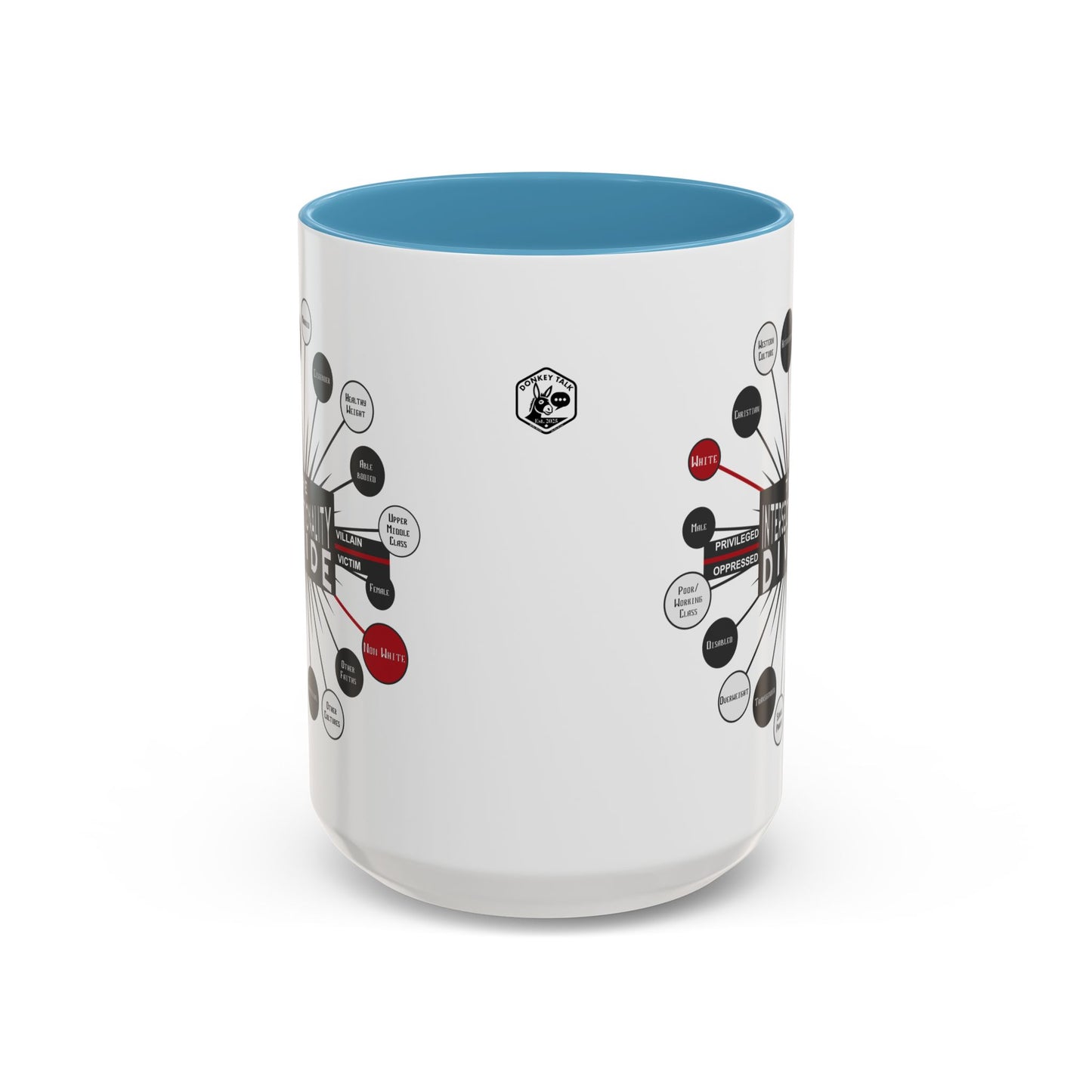 Intersectionality Divide Accent Coffee Mug — Social Justice Diagram Ceramic Mug (11/15oz)