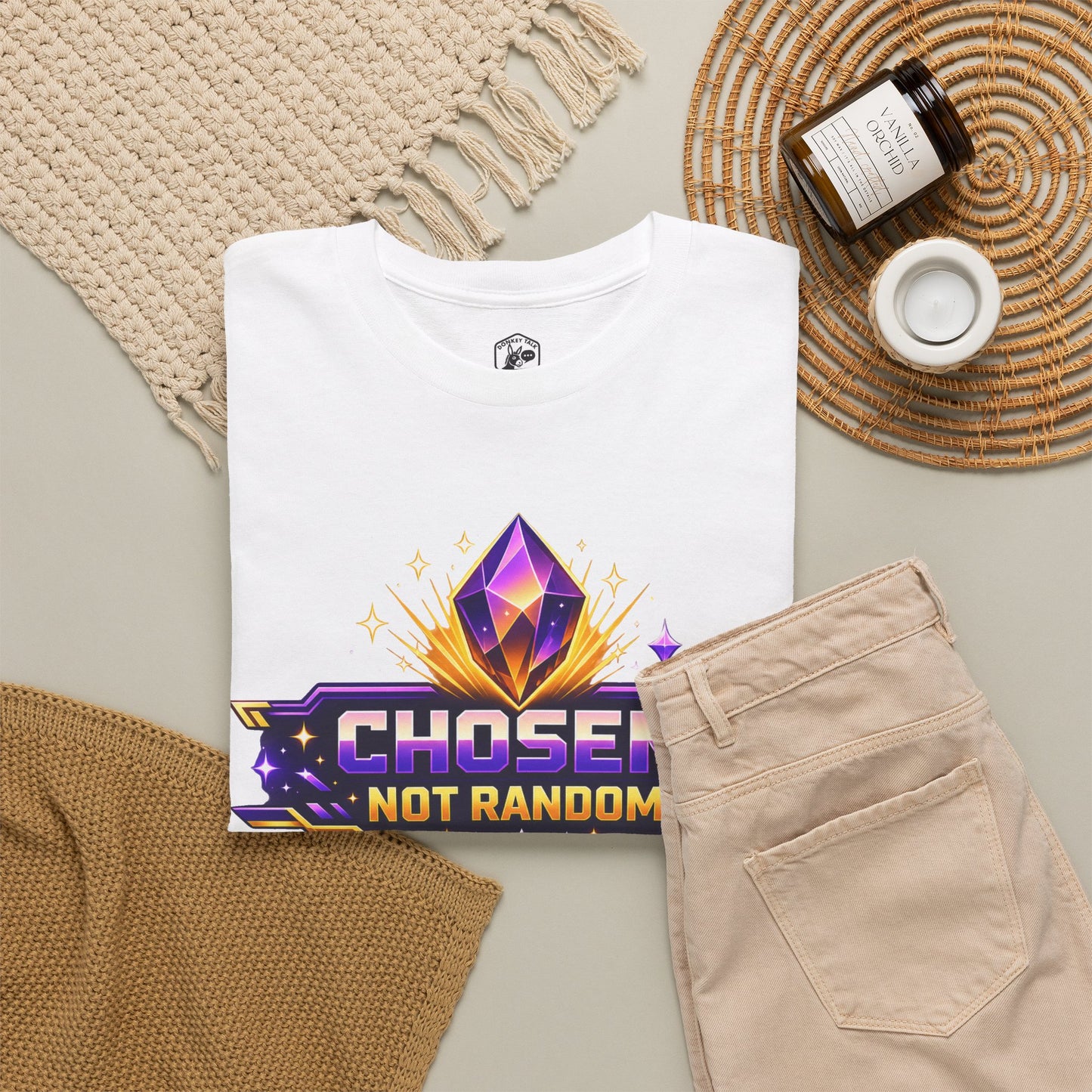 Chosen Not Random T-Shirt — Inspirational Gamer/Christian Graphic Tee