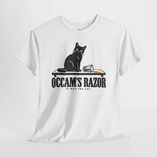 Occam's Razor It Was the Cat T-shirt – Donkey Talk graphic tee