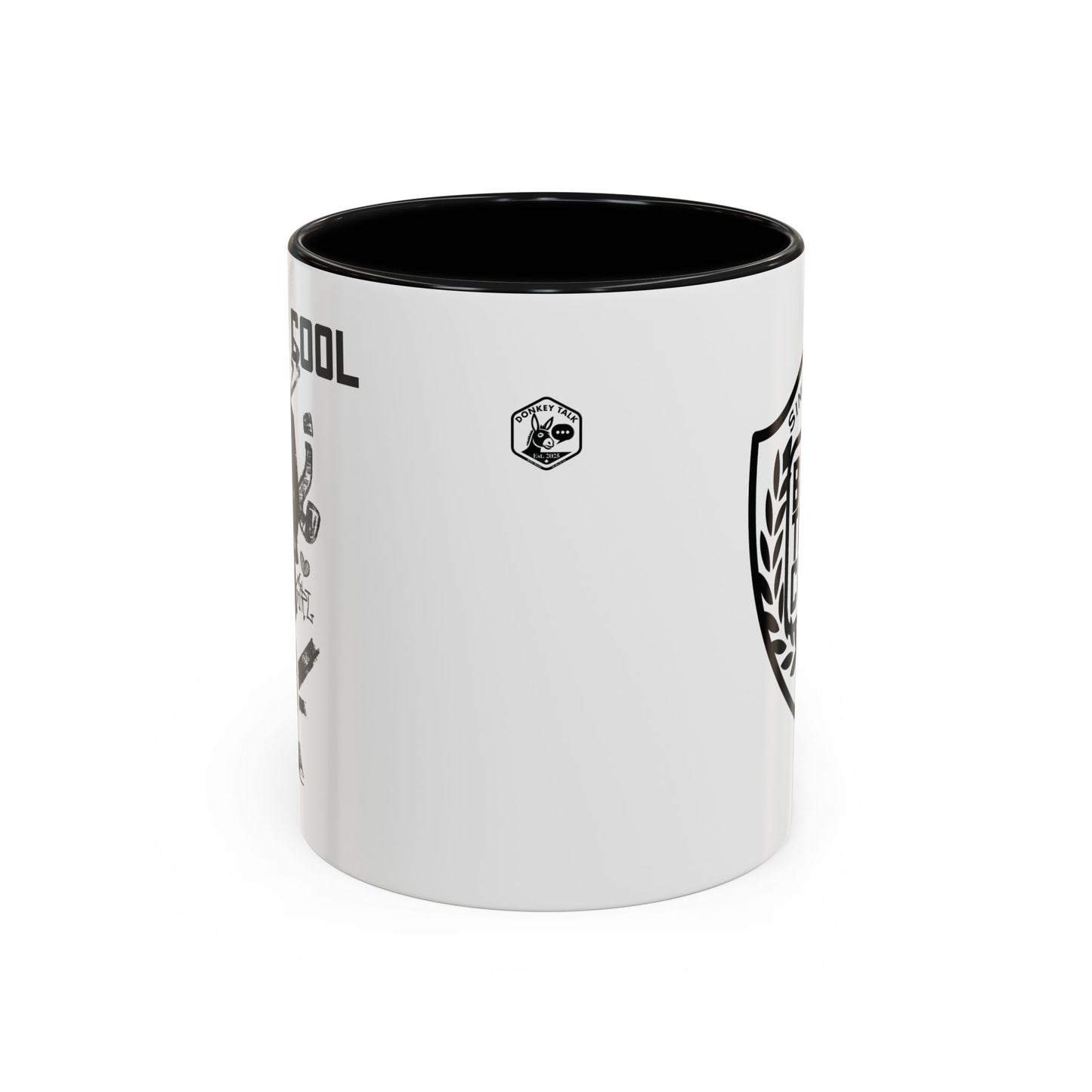 Back to Cool Shield Accent Coffee Mug — Retro Badge Coffee Cup (11/15oz)