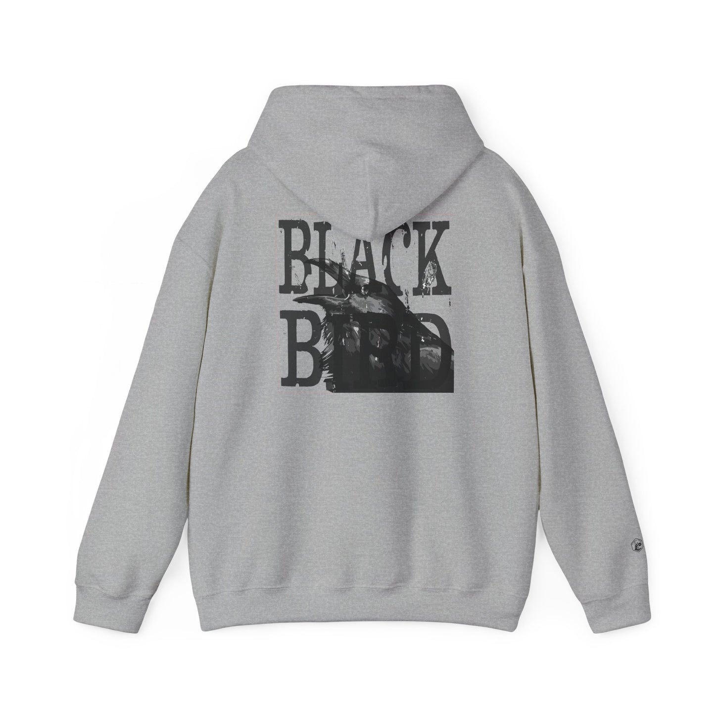 The Raven Unisex Heavy Blend Hoodie - Black Bird Design, Cozy & Stylish