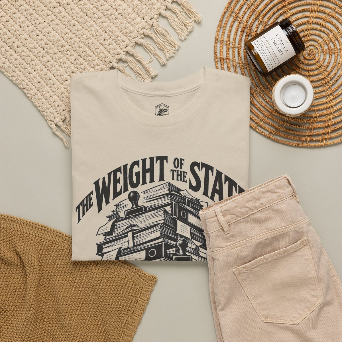 The Weight of the State T-shirt – Donkey Talk graphic tee