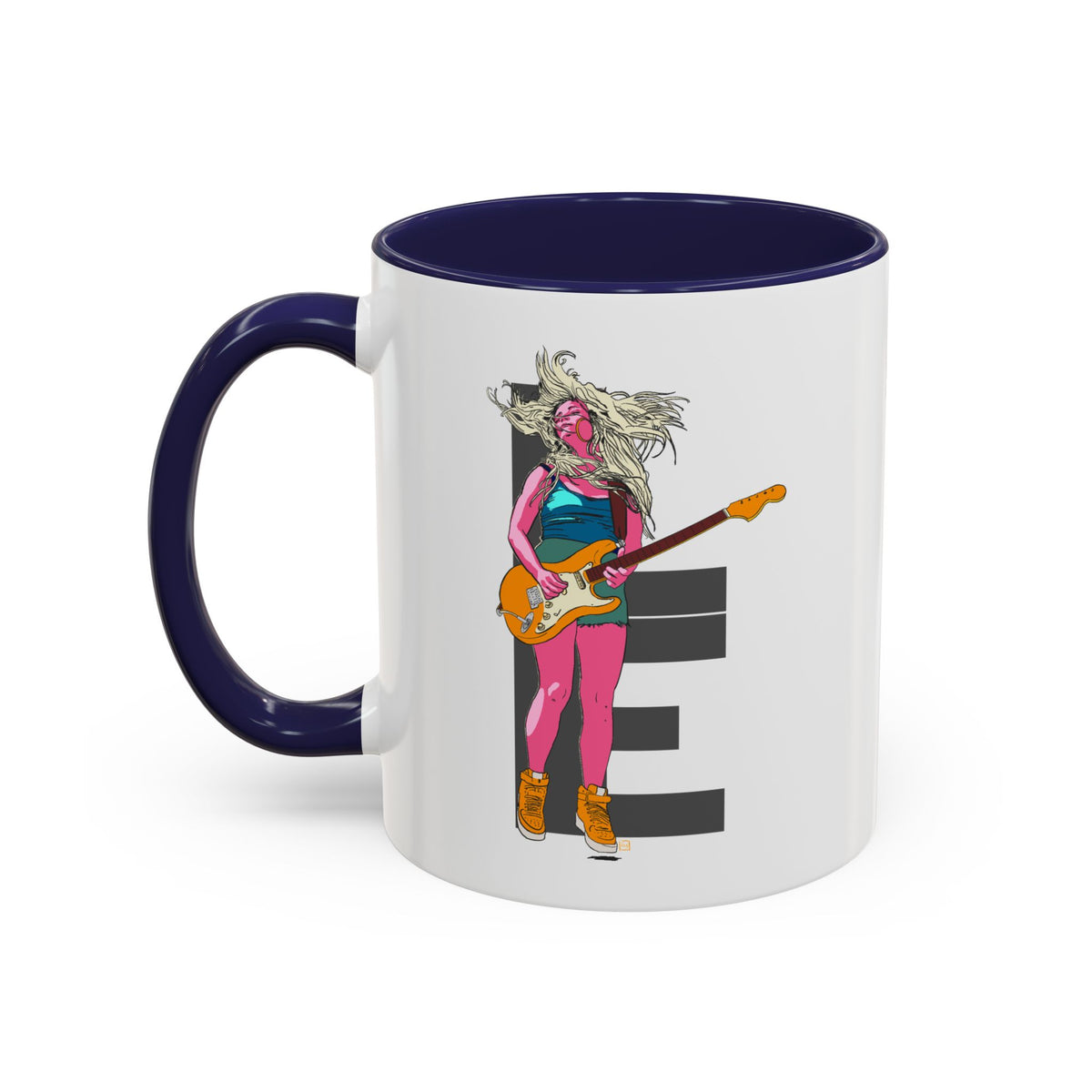 Coffee Mug — Colorful Guitarist Rock Music Accent Mug (11oz & 15oz)
