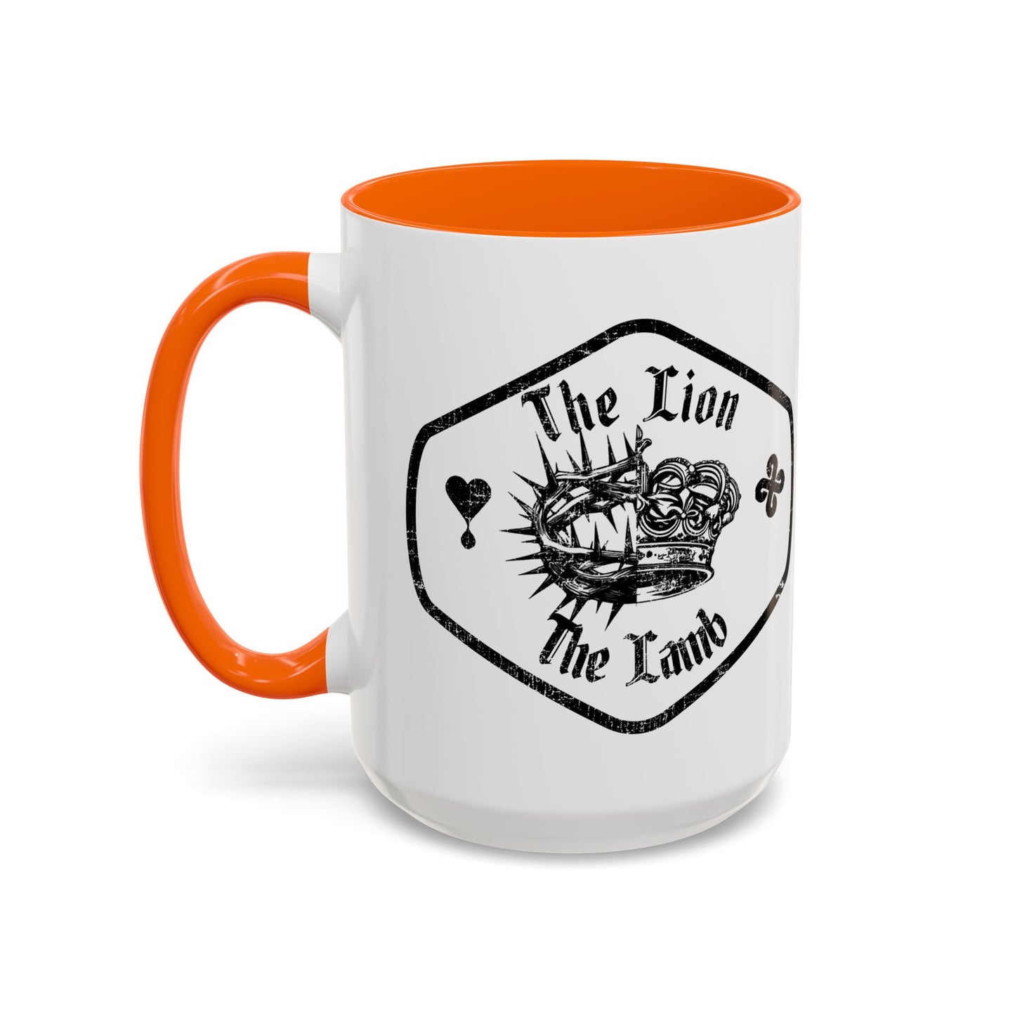 Lion & Lamb Religious Accent Coffee Mug — Crown of Thorns Christian Gift (11/15oz)