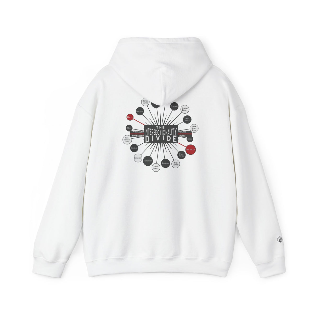 Hooded Sweatshirt - Intersectionality Divide Design | Cozy and Thought-Provoking Wear