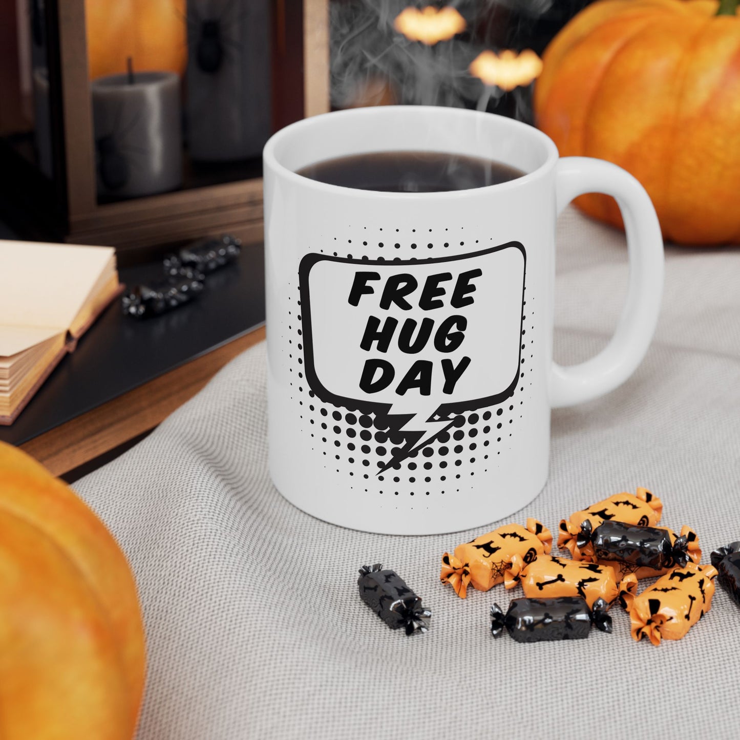 'Free Hug Day' Ceramic Mug - 11oz