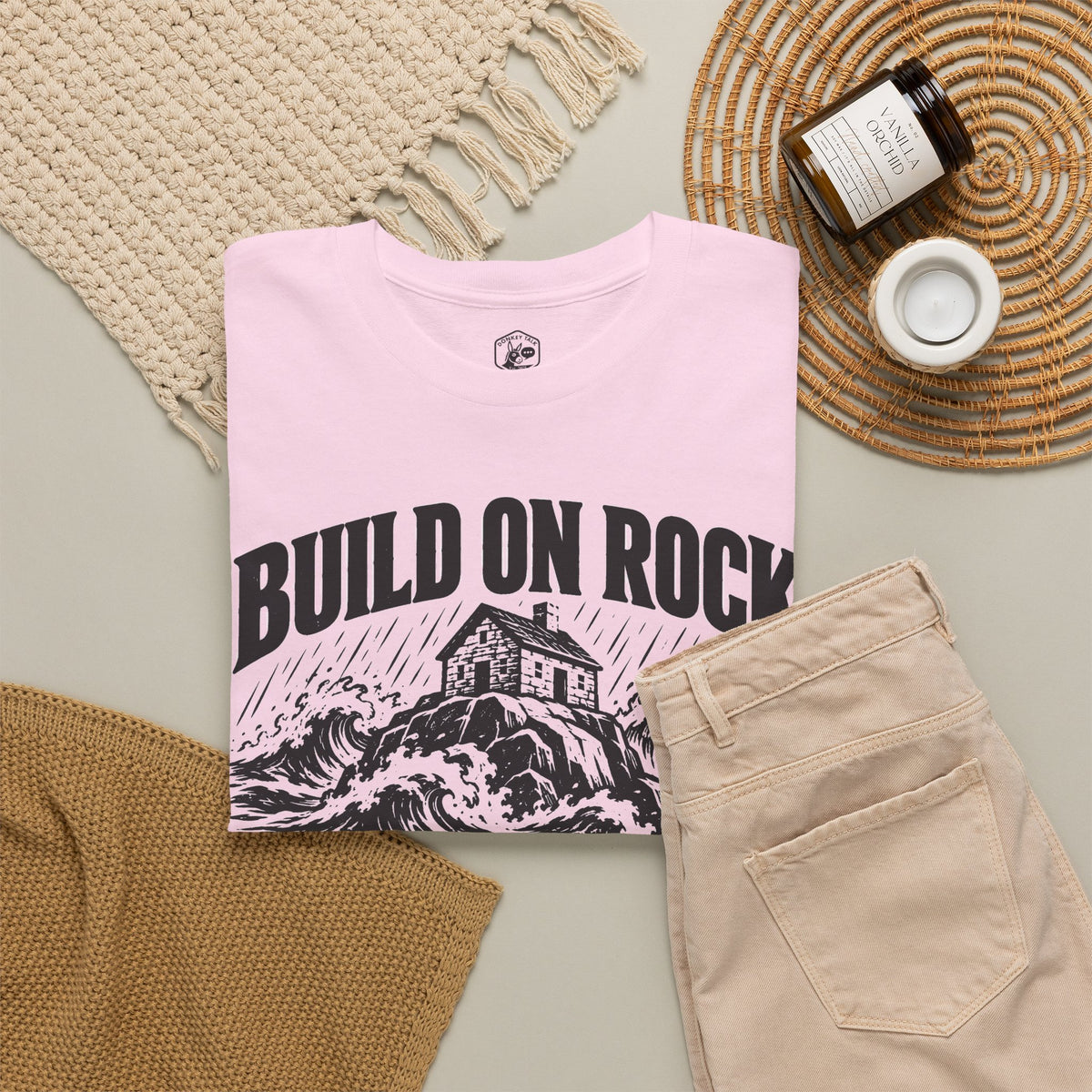 Build on Rock T-shirt – Donkey Talk graphic tee