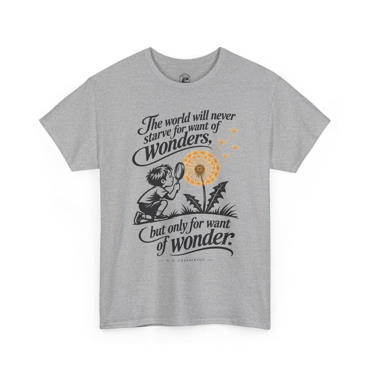 Chesterton Wonder Dandelion T-shirt – Donkey Talk graphic tee