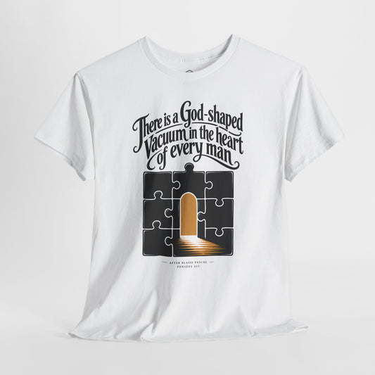 God-Shaped Vacuum Jigsaw - Donkey Talk faith and reason unisex T-shirt