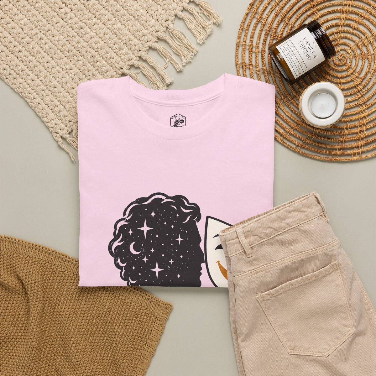 Know Thyself Starlit Mind and Mask T-Shirt | Philosophy and Faith Tee