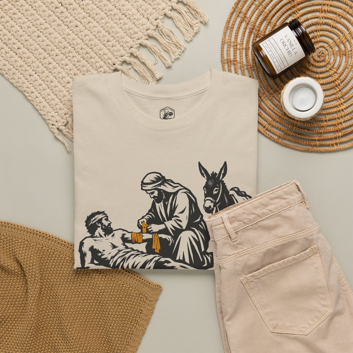 The Good Samaritan Go and Do Likewise T-shirt – Donkey Talk graphic tee