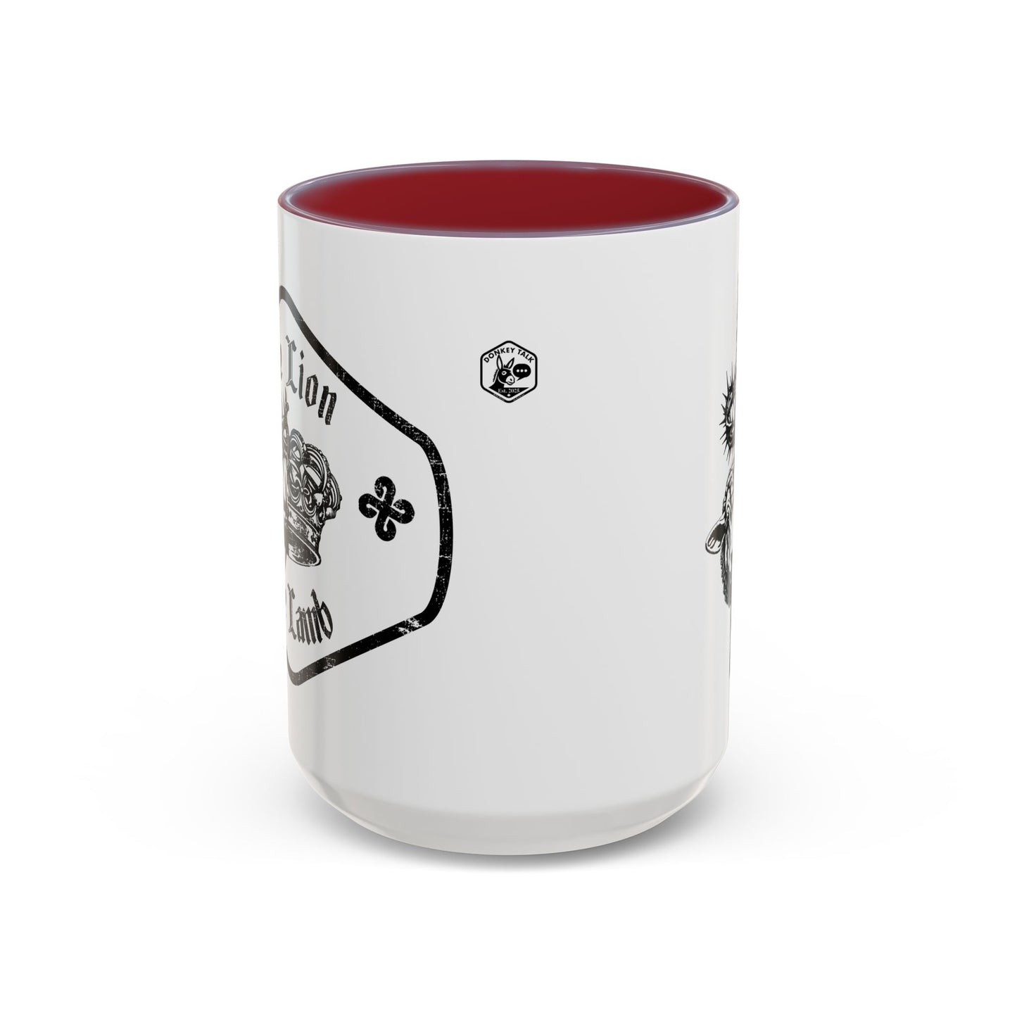 Lion & Lamb Religious Accent Coffee Mug — Crown of Thorns Christian Gift (11/15oz)
