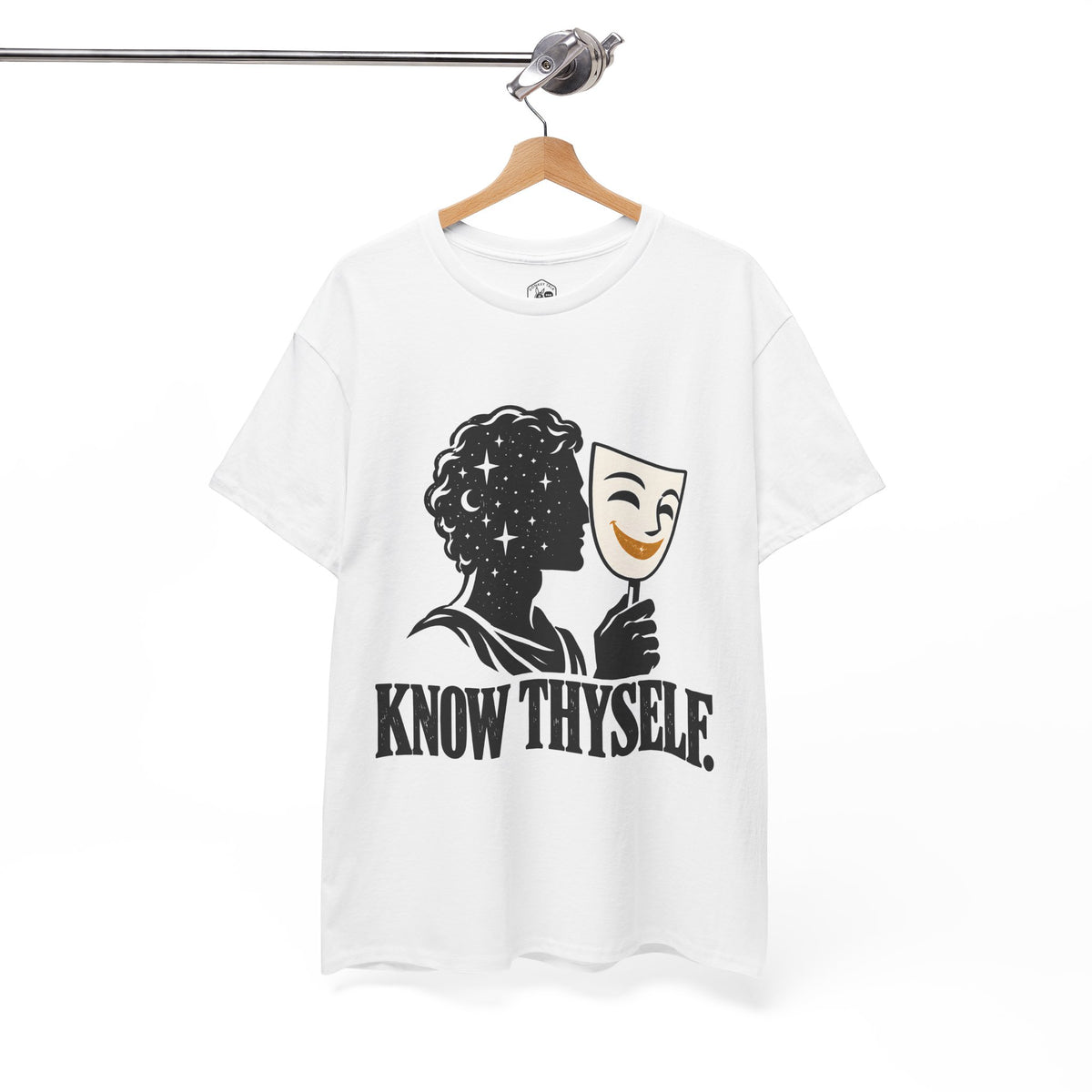 Know Thyself Starlit Mind and Mask T-Shirt | Philosophy and Faith Tee