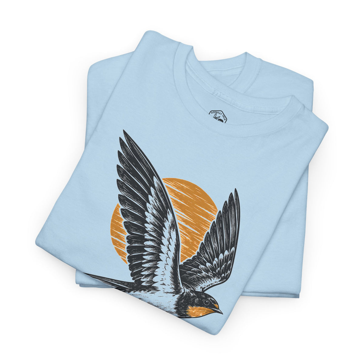 Swallow Linocut T-shirt – Donkey Talk graphic tee