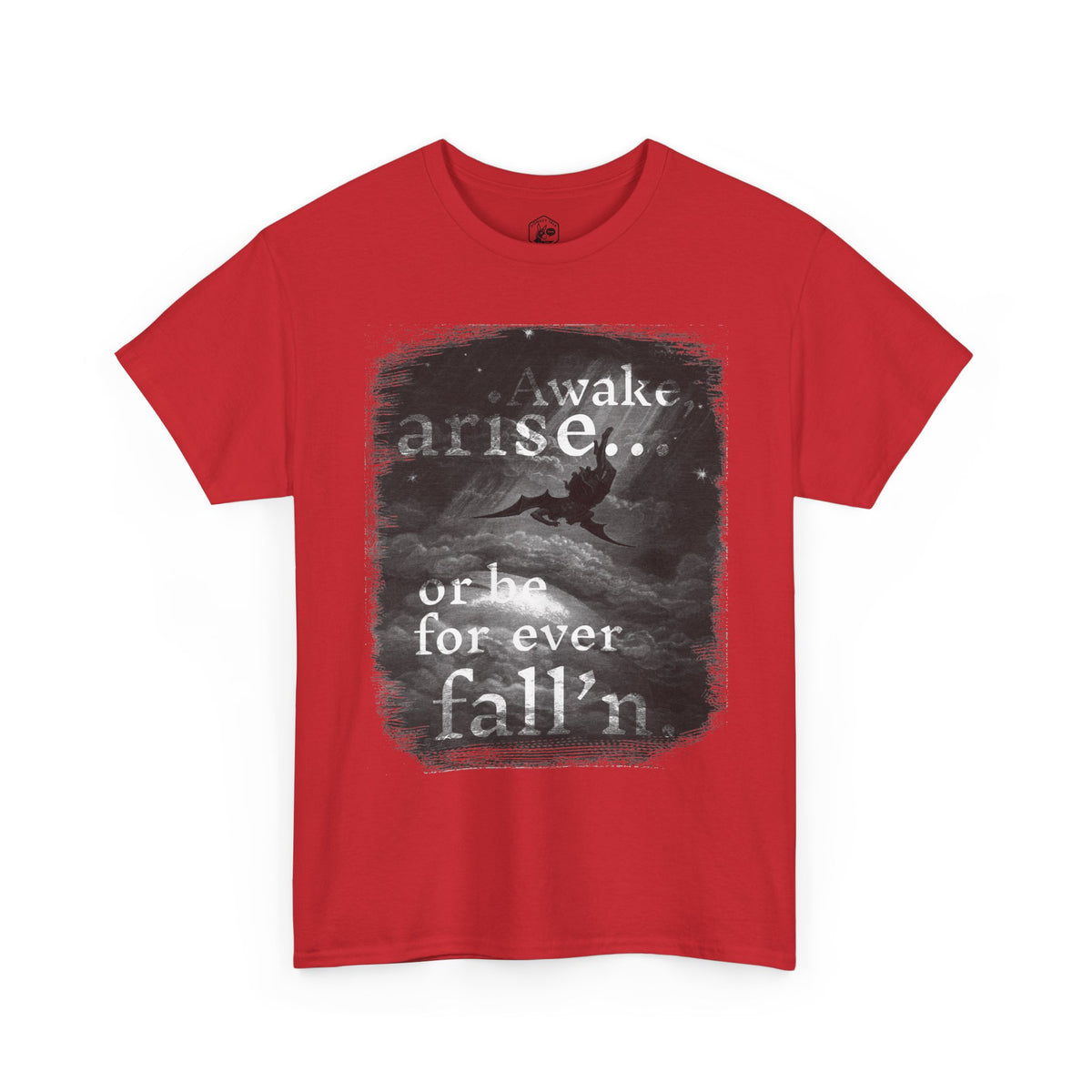 Arise or Fall Graphic Tee — Monochrome Moody Quote T-Shirt