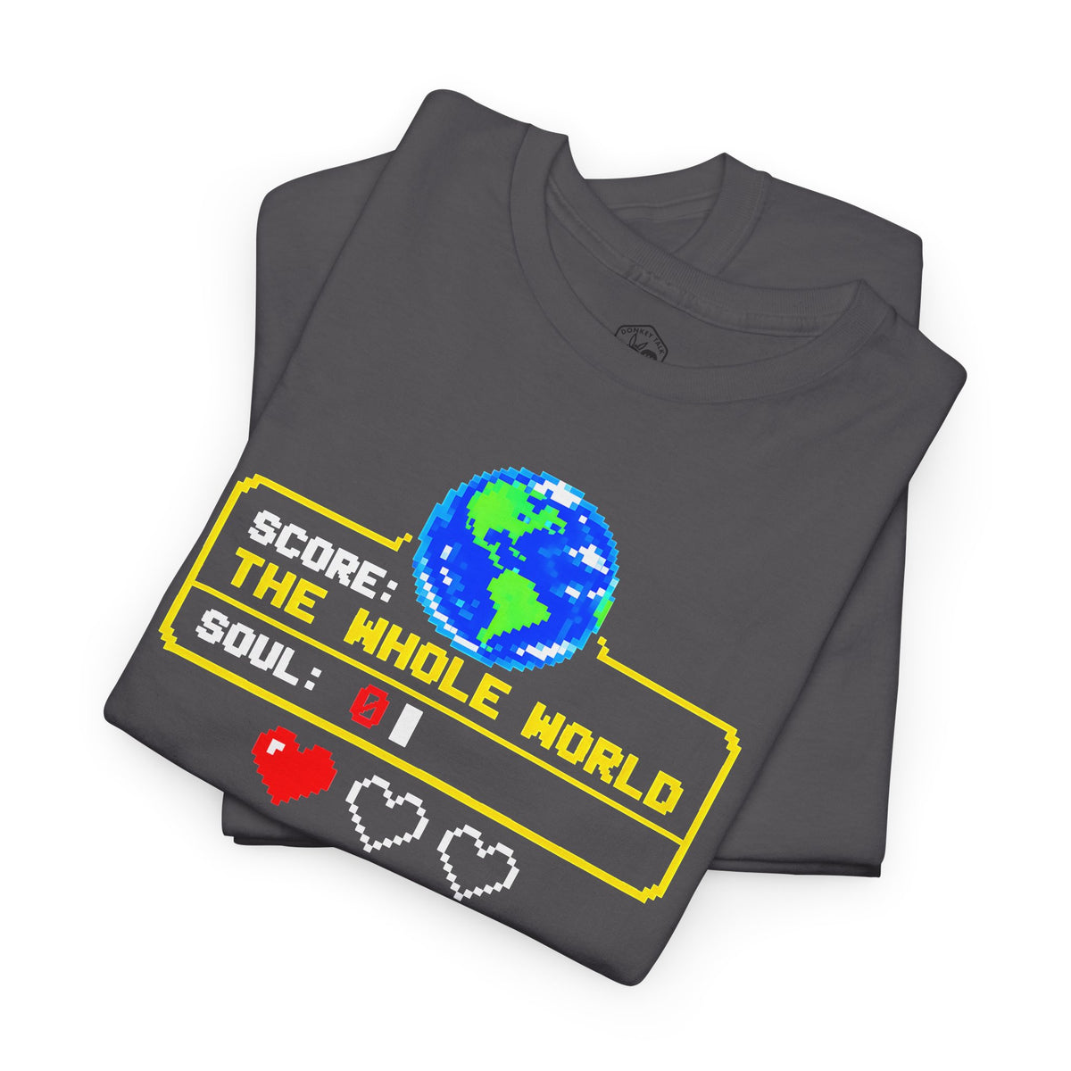 Gain the World Arcade High Score T-shirt – Donkey Talk graphic tee
