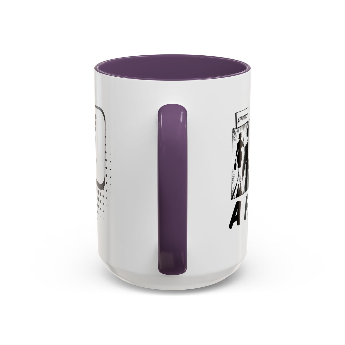 Free Hug Day Accent Coffee Mug – Funny Black & White Comic Speech Bubble Design (11/15 oz)