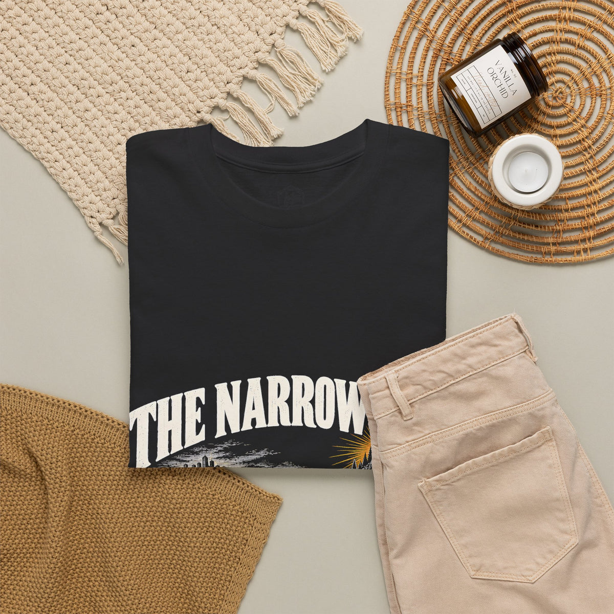 The Narrow Way T-Shirt | Matthew 7:14 Christian Graphic Tee
