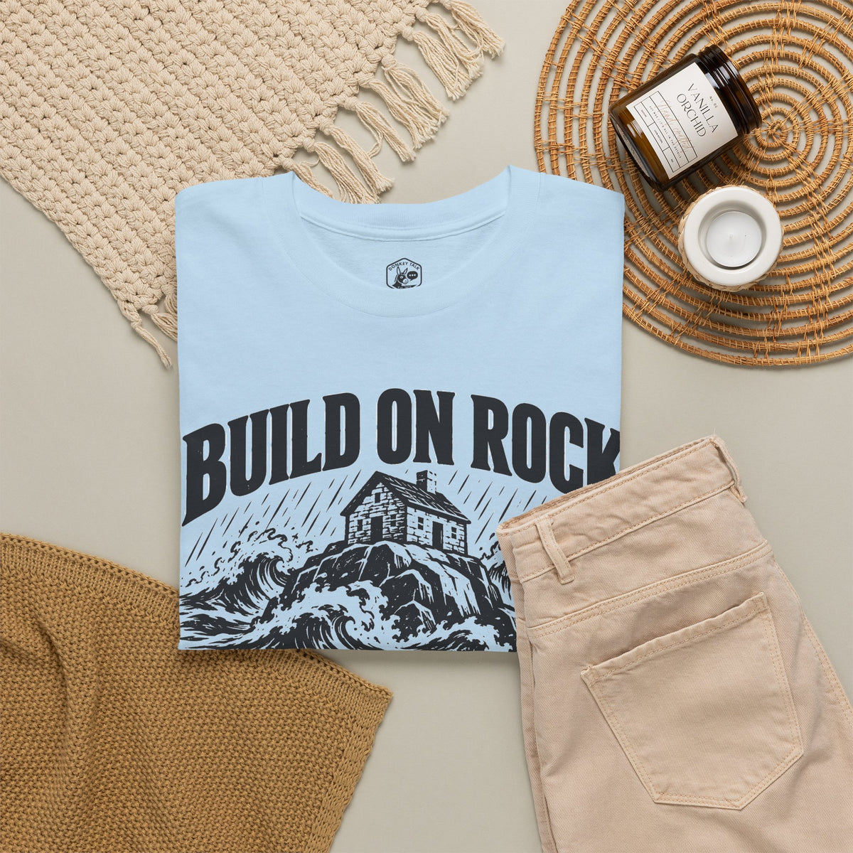 Build on Rock T-shirt – Donkey Talk graphic tee